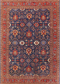 Mid-Century Modern Dark Almond Brown Oriental Rug, urb2320