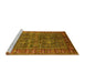 Sideview of Machine Washable Oriental Yellow Industrial Rug, wshurb2321yw