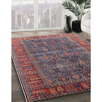 Mid-Century Modern Pink Oriental Rug, urb2321