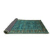 Sideview of Oriental Turquoise Industrial Rug, urb2321turq