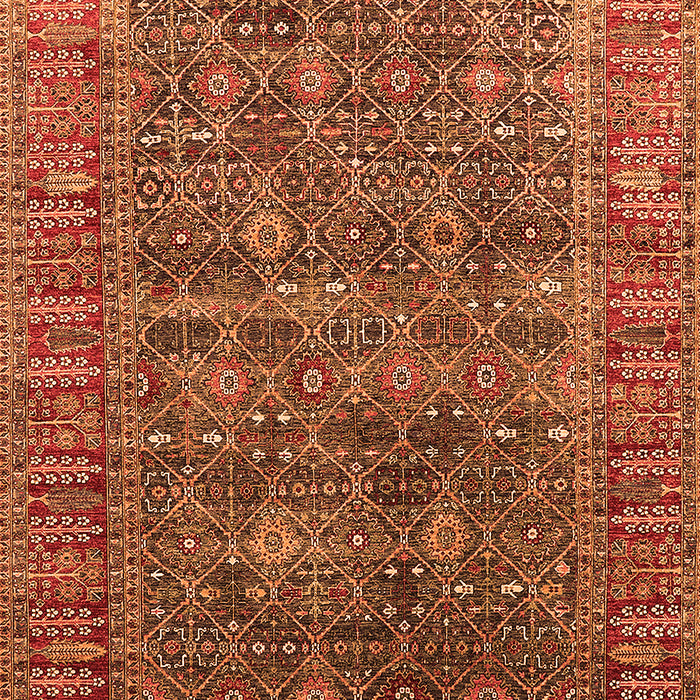 Machine Washable Oriental Orange Industrial Area Rugs, wshurb2321org