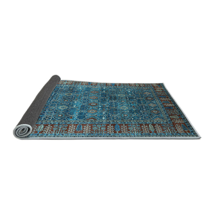 Sideview of Oriental Light Blue Industrial Rug, urb2321lblu
