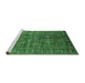 Sideview of Machine Washable Oriental Emerald Green Industrial Area Rugs, wshurb2321emgrn