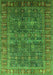 Machine Washable Oriental Green Industrial Area Rugs, wshurb2321grn