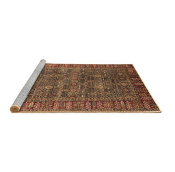 Sideview of Machine Washable Oriental Brown Industrial Rug, wshurb2321brn