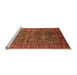 Sideview of Machine Washable Oriental Orange Industrial Area Rugs, wshurb2321org