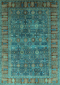 Oriental Turquoise Industrial Rug, urb2321turq