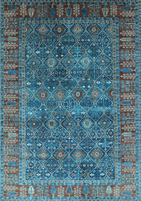 Oriental Light Blue Industrial Rug, urb2321lblu