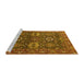 Sideview of Machine Washable Oriental Yellow Industrial Rug, wshurb2322yw