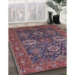 Machine Washable Industrial Modern Rosy Pink Rug in a Family Room, wshurb2322