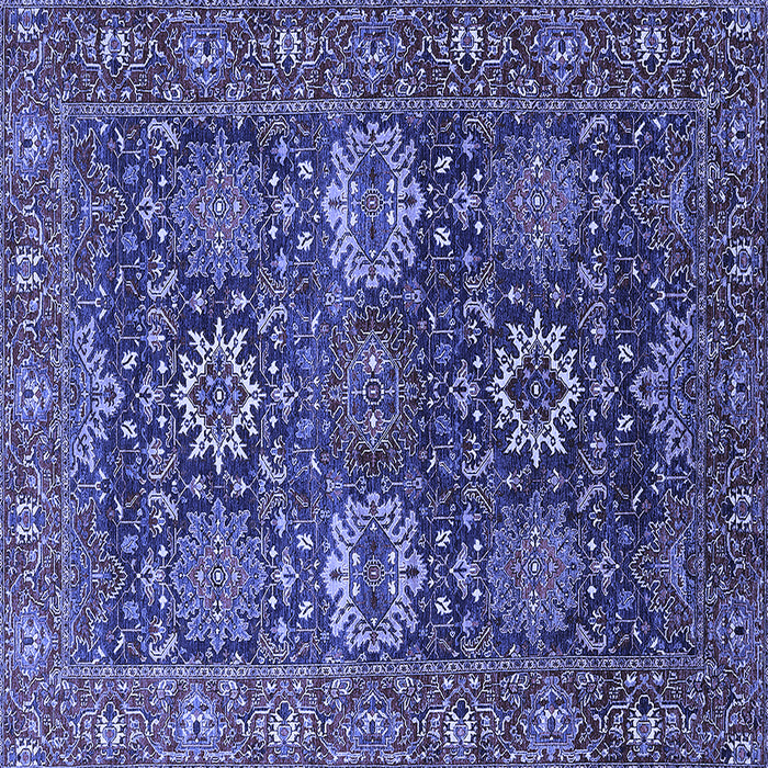 Square Oriental Blue Industrial Rug, urb2322blu