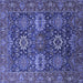 Square Oriental Blue Industrial Rug, urb2322blu