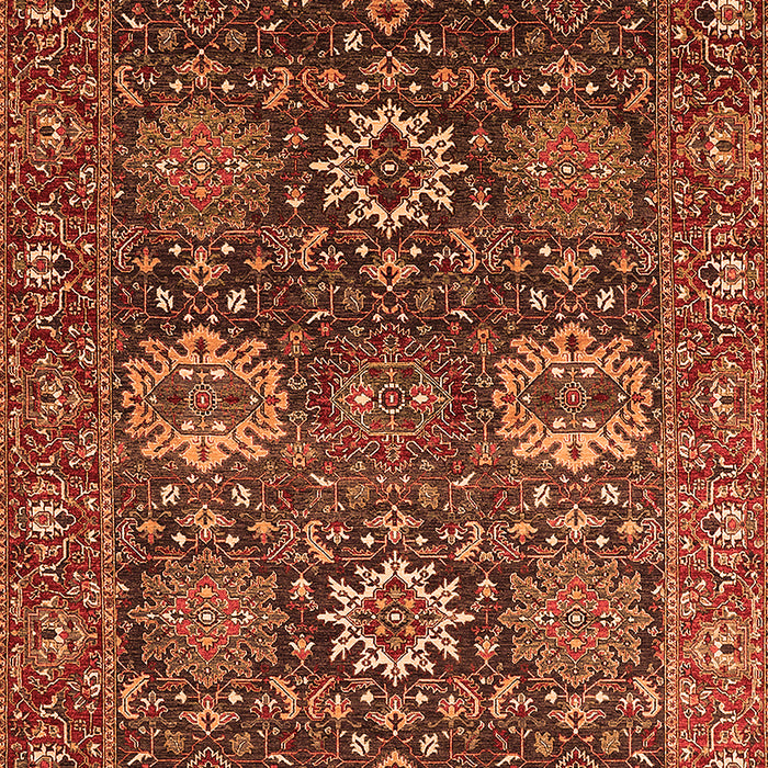 Machine Washable Oriental Orange Industrial Area Rugs, wshurb2322org