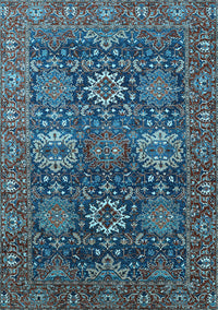 Oriental Light Blue Industrial Rug, urb2322lblu