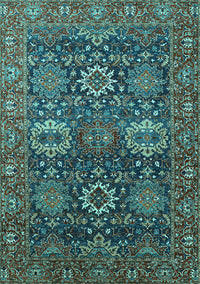 Oriental Turquoise Industrial Rug, urb2322turq