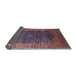 Sideview of Mid-Century Modern Carbon Red Oriental Rug, urb2323