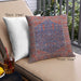 Front View of Mid-Century Modern Urban Square Carbon Red Throw Pillow, 18 inch by 18 inch, pwurb2323
