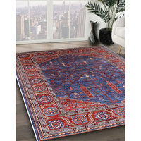 Mid-Century Modern Carbon Red Oriental Rug, urb2323