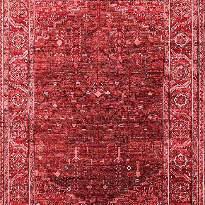 Machine Washable Oriental Red Industrial Rug, wshurb2323red