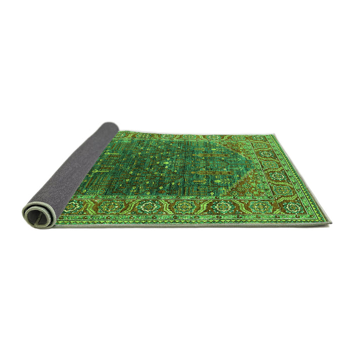 Sideview of Oriental Green Industrial Rug, urb2323grn