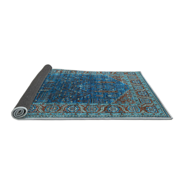 Sideview of Oriental Light Blue Industrial Rug, urb2323lblu