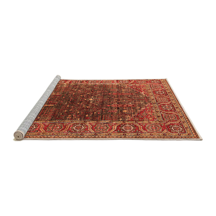 Sideview of Machine Washable Oriental Orange Industrial Area Rugs, wshurb2323org