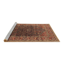 Sideview of Machine Washable Oriental Brown Industrial Rug, wshurb2323brn