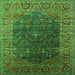 Square Oriental Green Industrial Rug, urb2323grn