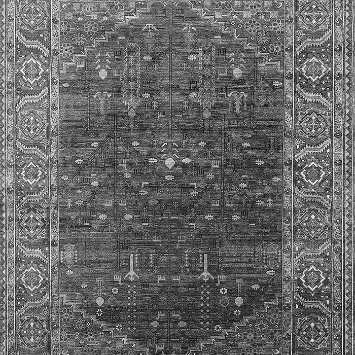 Machine Washable Oriental Gray Industrial Rug, wshurb2323gry