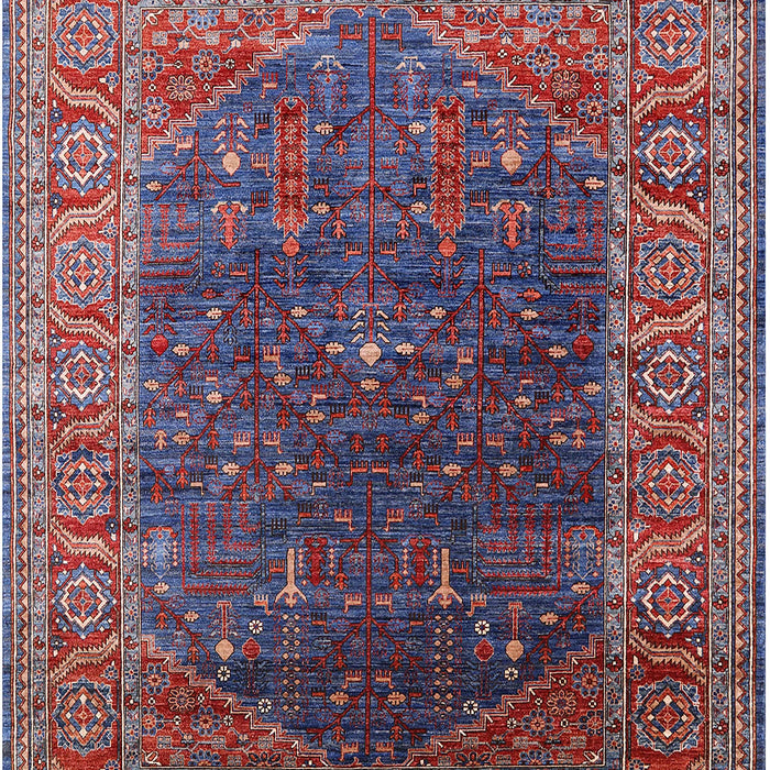 Mid-Century Modern Carbon Red Oriental Rug, urb2323