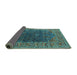 Sideview of Oriental Turquoise Industrial Rug, urb2323turq