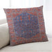 Lifestyle Image of Mid-Century Modern Urban Square Carbon Red Throw Pillow, 18 inch by 18 inch, pwurb2323