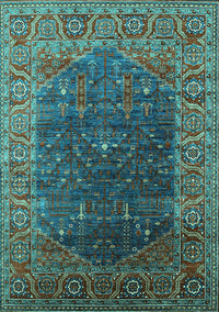 Oriental Turquoise Industrial Rug, urb2323turq