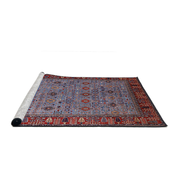Sideview of Machine Washable Industrial Modern Vermilion Red Rug, wshurb2324