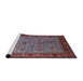 Sideview of Machine Washable Industrial Modern Vermilion Red Rug, wshurb2324