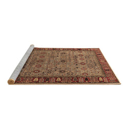 Sideview of Machine Washable Oriental Brown Industrial Rug, wshurb2324brn