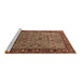 Sideview of Machine Washable Oriental Brown Industrial Rug, wshurb2324brn