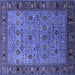 Square Oriental Blue Industrial Rug, urb2324blu