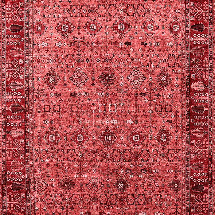 Machine Washable Oriental Red Industrial Rug, wshurb2324red
