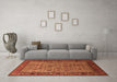 Machine Washable Oriental Orange Industrial Area Rugs in a Living Room, wshurb2324org