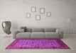 Machine Washable Oriental Pink Industrial Rug in a Living Room, wshurb2324pnk