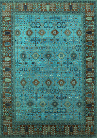 Oriental Turquoise Industrial Rug, urb2324turq