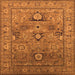 Square Oriental Orange Industrial Rug, urb2325org