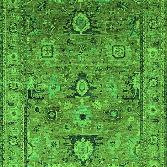Machine Washable Oriental Green Industrial Area Rugs, wshurb2325grn