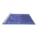 Sideview of Machine Washable Oriental Blue Industrial Rug, wshurb2325blu