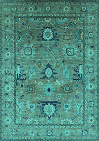 Oriental Turquoise Industrial Rug, urb2325turq