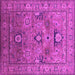 Square Machine Washable Oriental Pink Industrial Rug, wshurb2325pnk