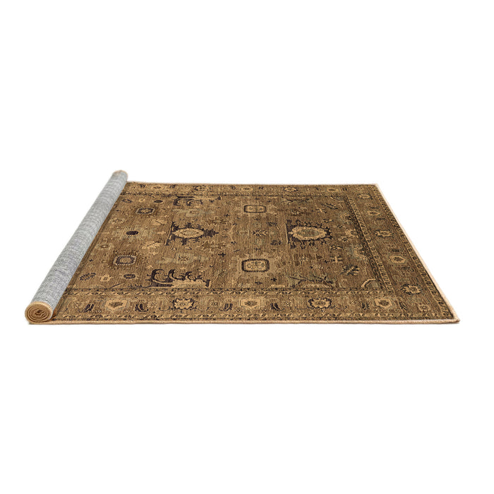 Sideview of Machine Washable Oriental Brown Industrial Rug, wshurb2325brn