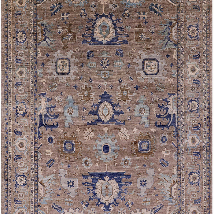 Mid-Century Modern Rosy Brown Pink Oriental Rug, urb2325