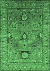 Oriental Emerald Green Industrial Rug, urb2325emgrn